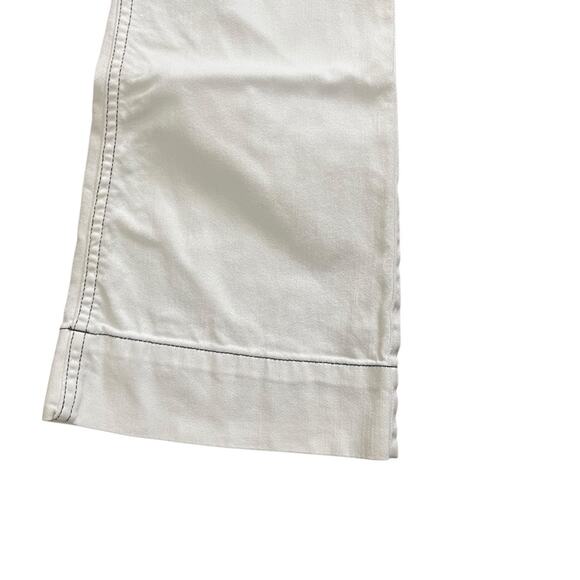 Ulla Johnson “Ellis” Jean, High Waist Cropped Flared Button Front Ecru 25 - Picture 11 of 13